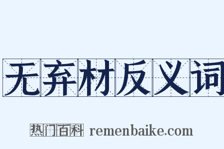 无弃材反义词是什么意思的图片